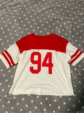 Old Navy Red & White '94 Athletic Tee
